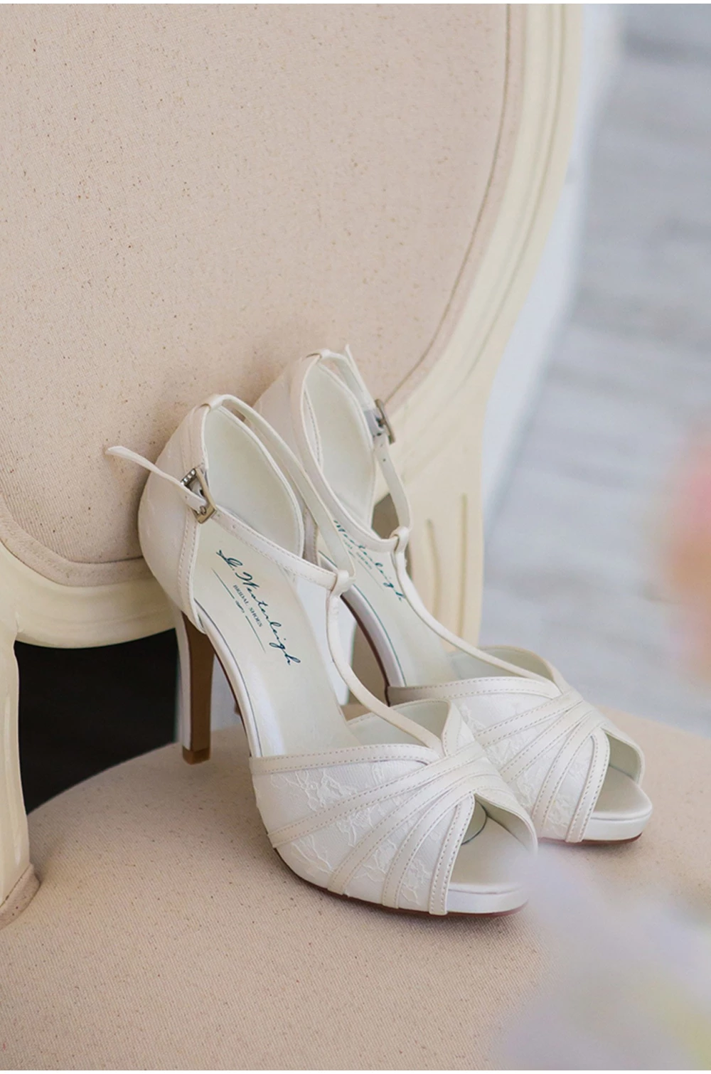 Vysoké svadobné topánky s otvorenou špičkou Scartlett