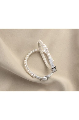 Ivory belt with pearls