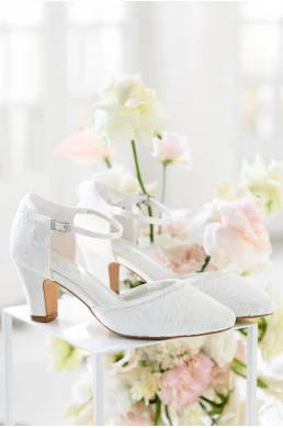 Čipkované svadobné topánky Chrissy